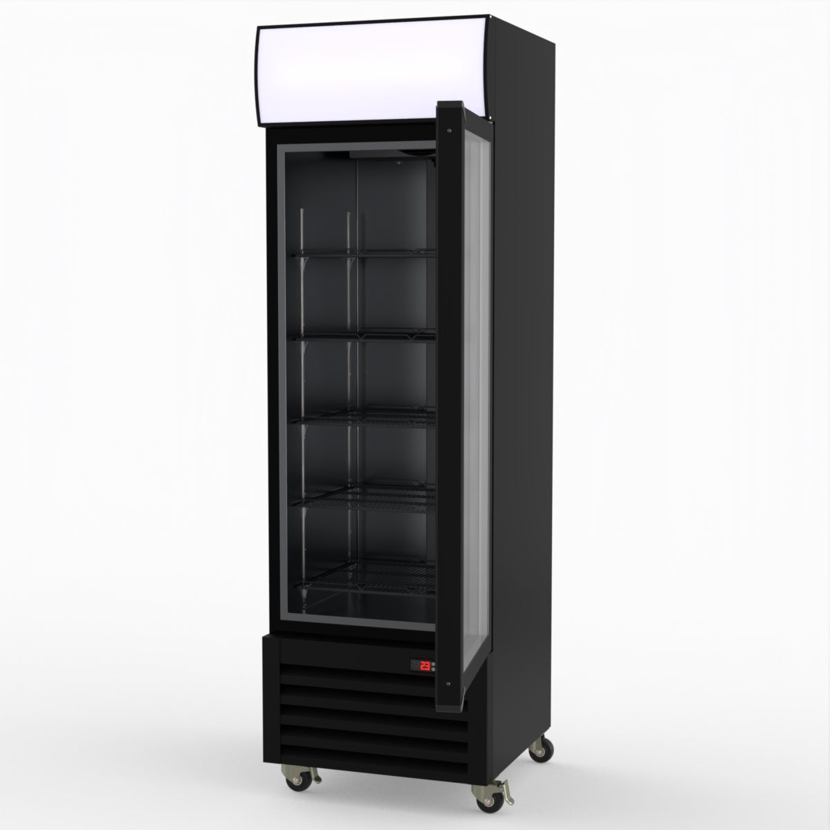 Thermaster Single Glass Door Colourbond Upright Drink Fridge LG-370BP