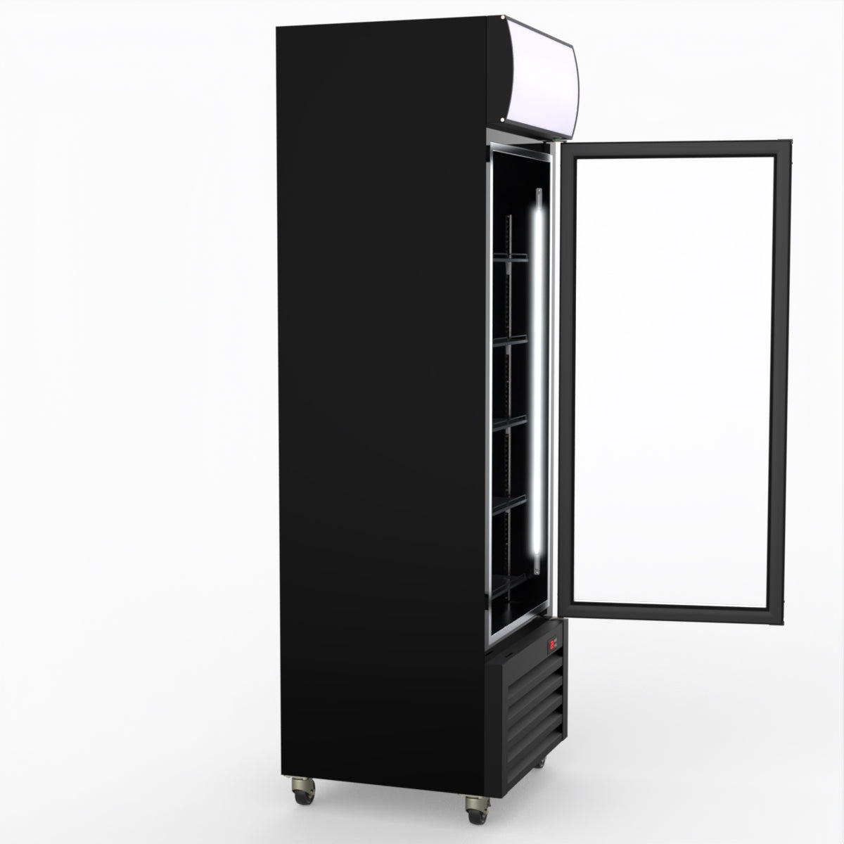 Thermaster Single Glass Door Colourbond Upright Drink Fridge LG-370BP