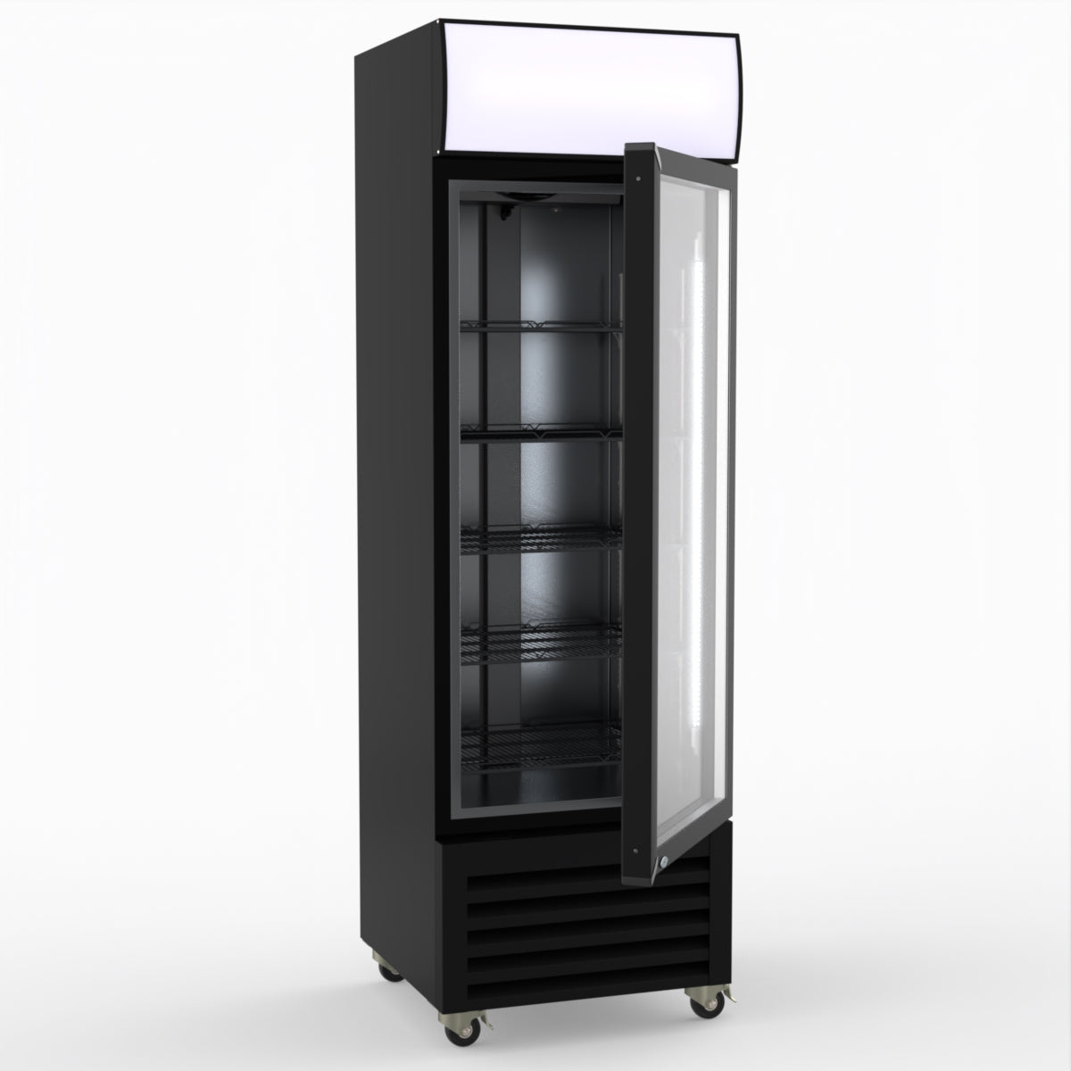 Thermaster Single Glass Door Colourbond Upright Drink Fridge LG-370BP