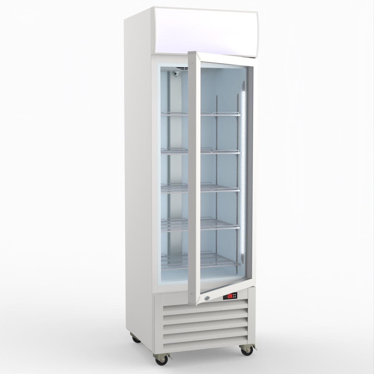 Thermaster Single Glass Door Colourbond Upright Drink Fridge - LG-370P