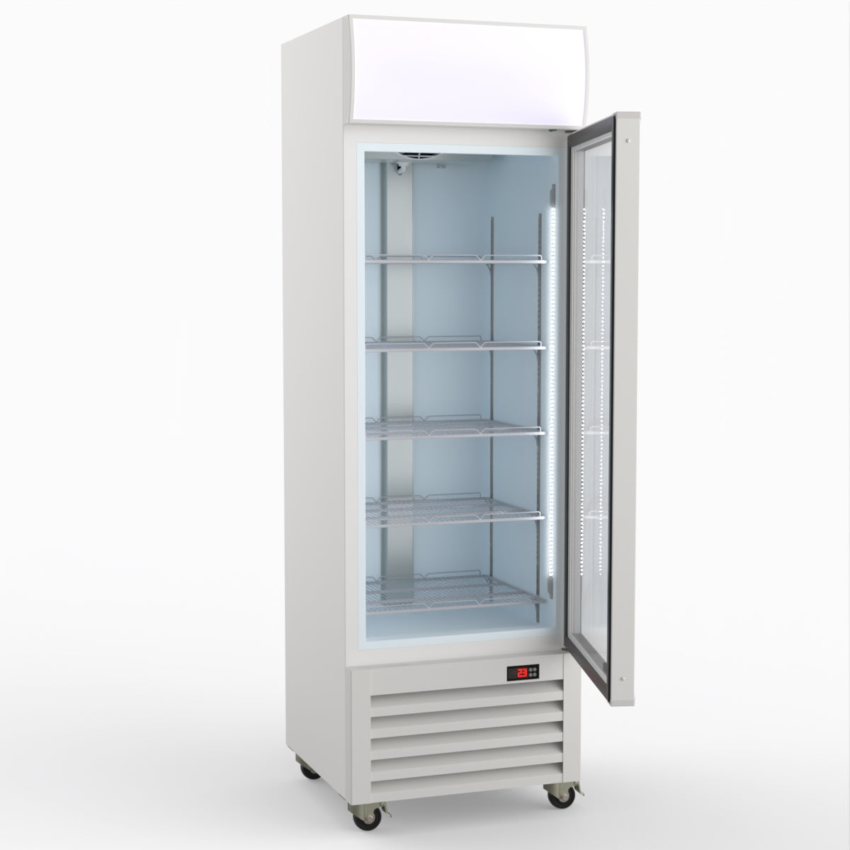Thermaster Single Glass Door Colourbond Upright Drink Fridge - LG-370P