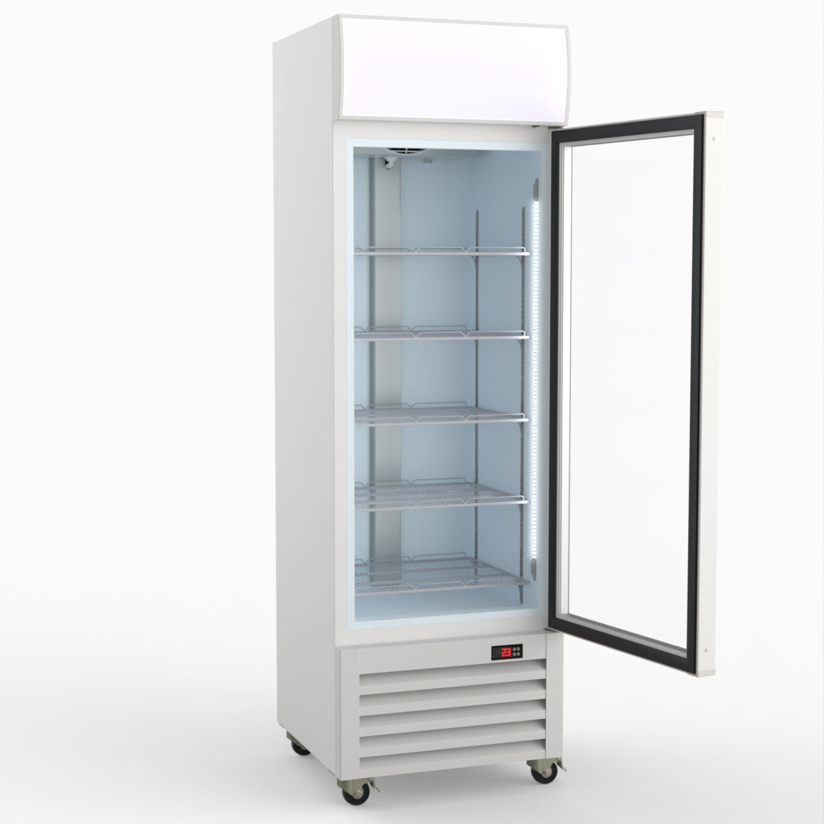 Thermaster Single Glass Door Colourbond Upright Drink Fridge - LG-370P