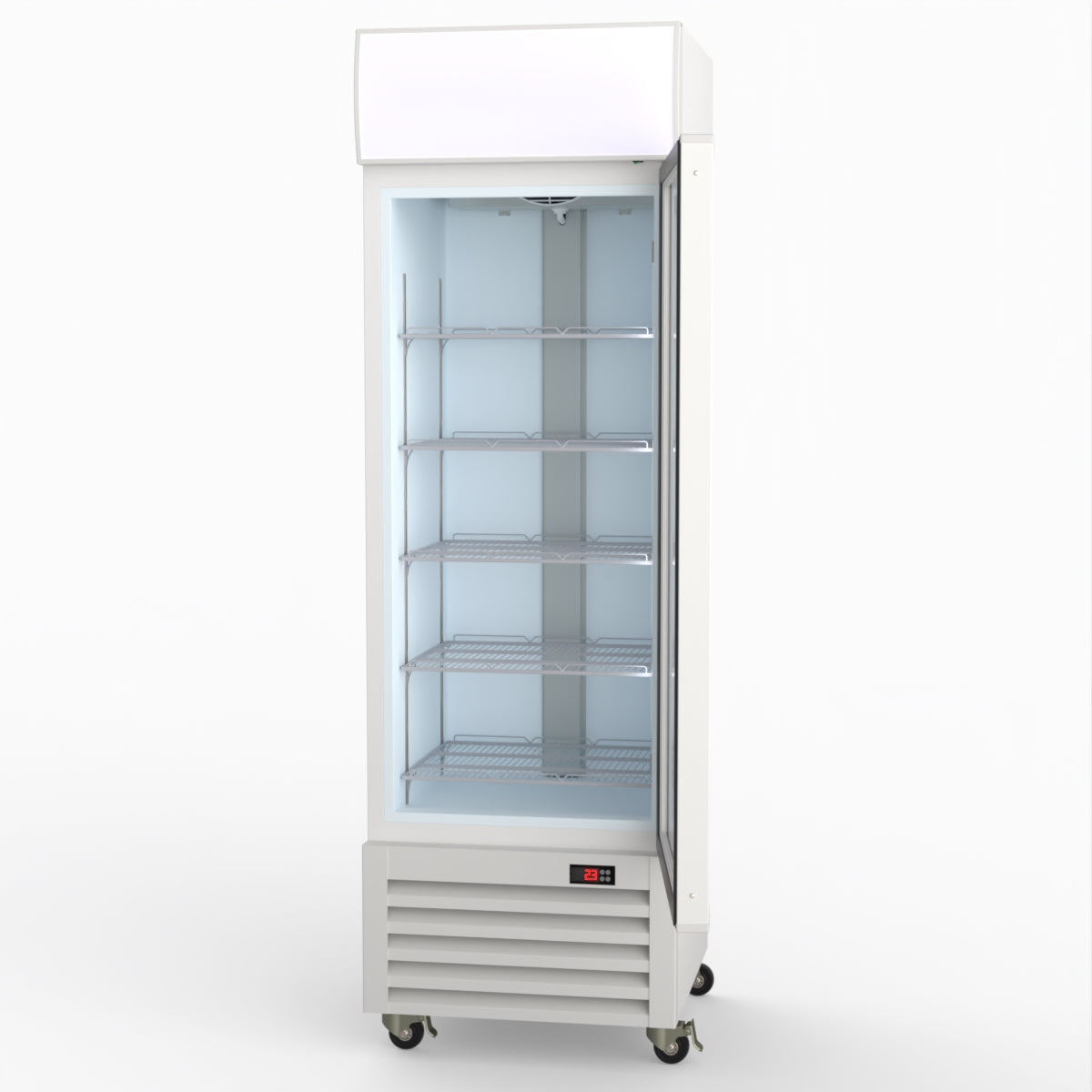 Thermaster Single Glass Door Colourbond Upright Drink Fridge - LG-370P
