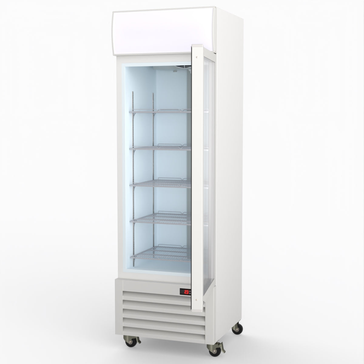 Thermaster Single Glass Door Colourbond Upright Drink Fridge - LG-370P