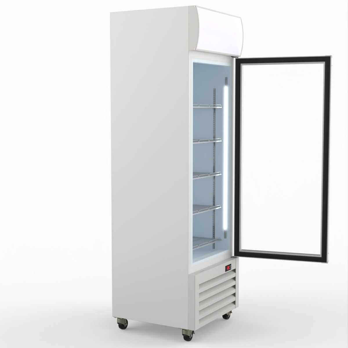 Thermaster Single Glass Door Colourbond Upright Drink Fridge - LG-370P