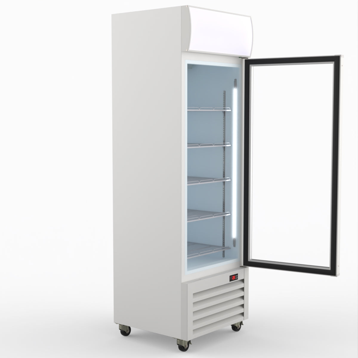 Thermaster Single Glass Door Colourbond Upright Drink Fridge - LG-370P