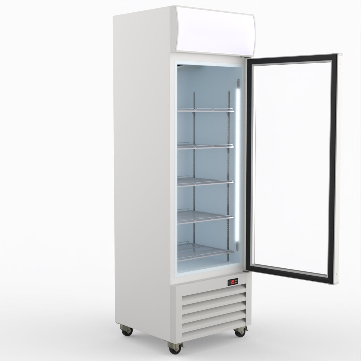 Thermaster Single Glass Door Colourbond Upright Drink Fridge - LG-370P