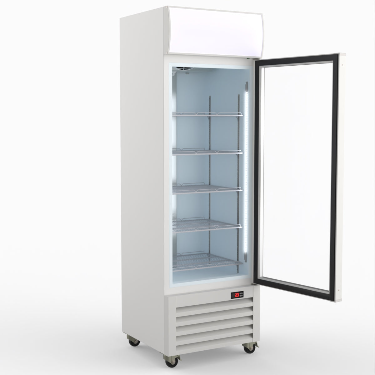 Thermaster Single Glass Door Colourbond Upright Drink Fridge - LG-370P
