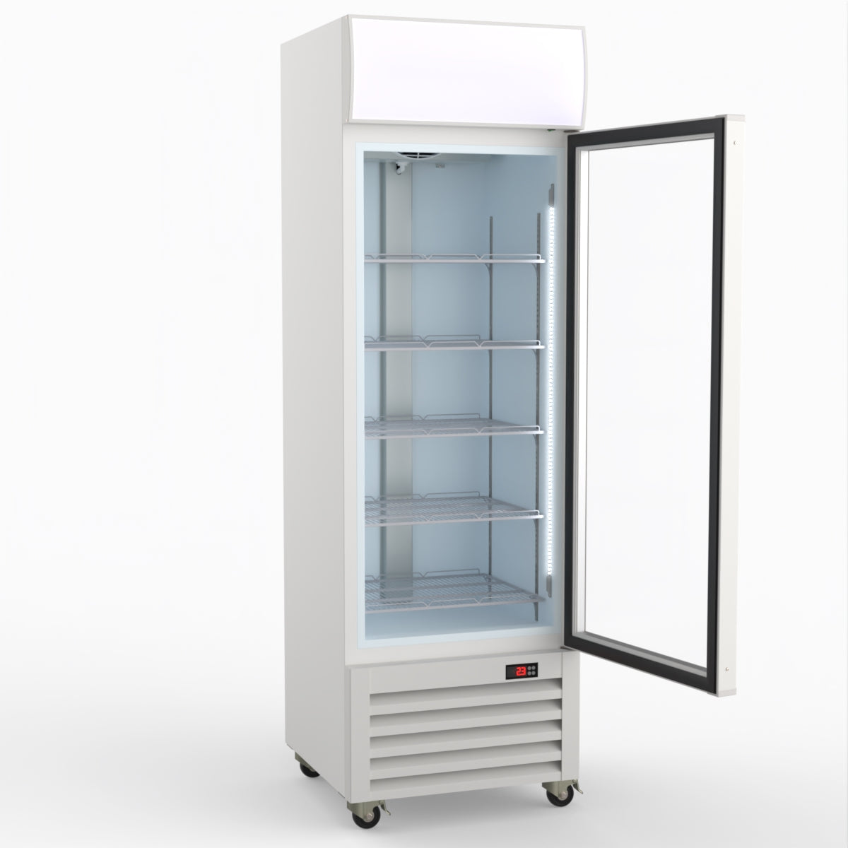 Thermaster Single Glass Door Colourbond Upright Drink Fridge - LG-370P