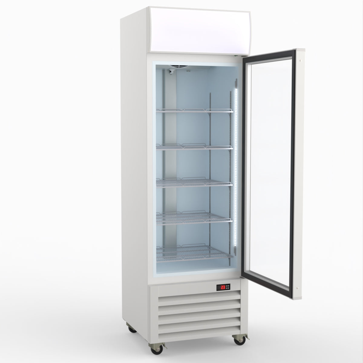 Thermaster Single Glass Door Colourbond Upright Drink Fridge - LG-370P