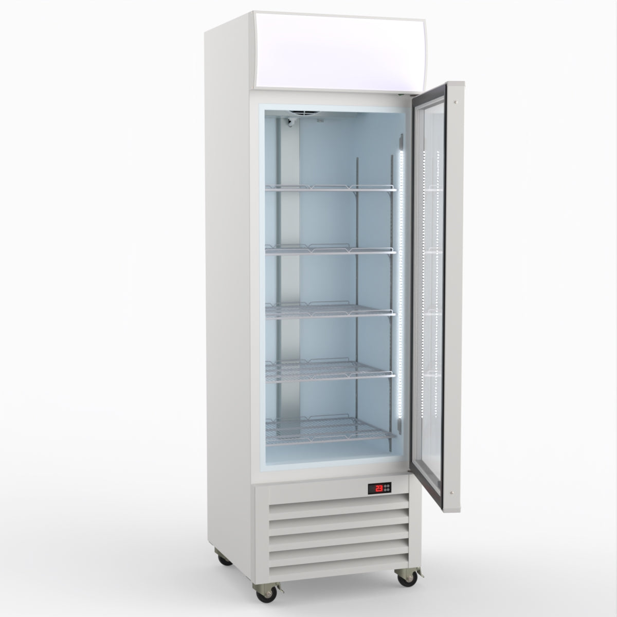 Thermaster Single Glass Door Colourbond Upright Drink Fridge - LG-370P