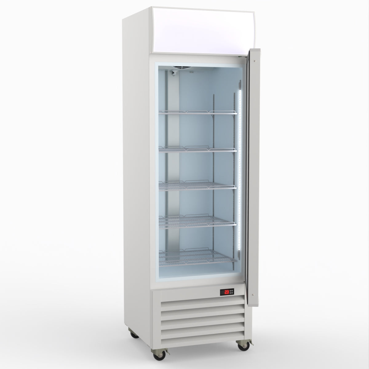Thermaster Single Glass Door Colourbond Upright Drink Fridge - LG-370P
