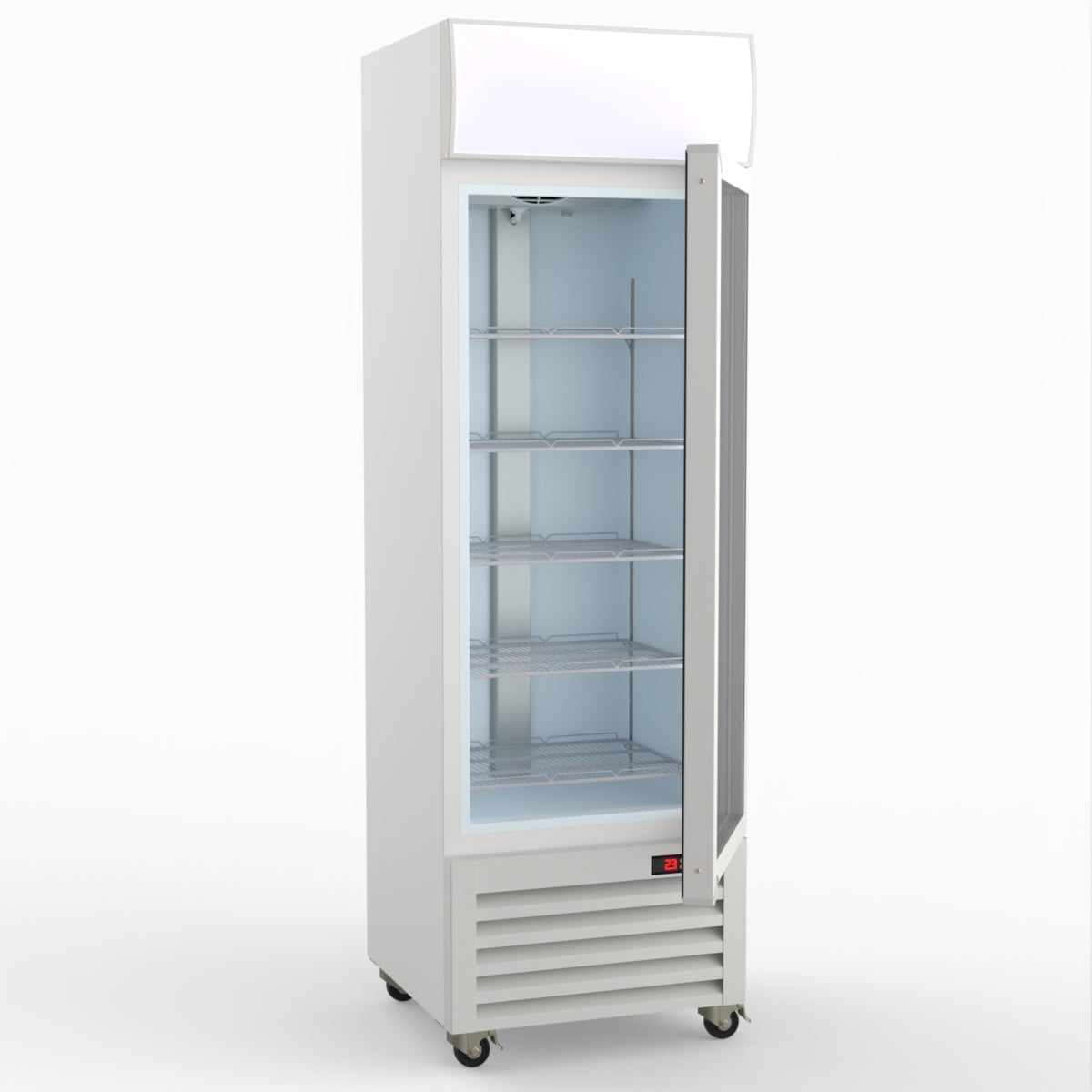 Thermaster Single Glass Door Colourbond Upright Drink Fridge - LG-370P