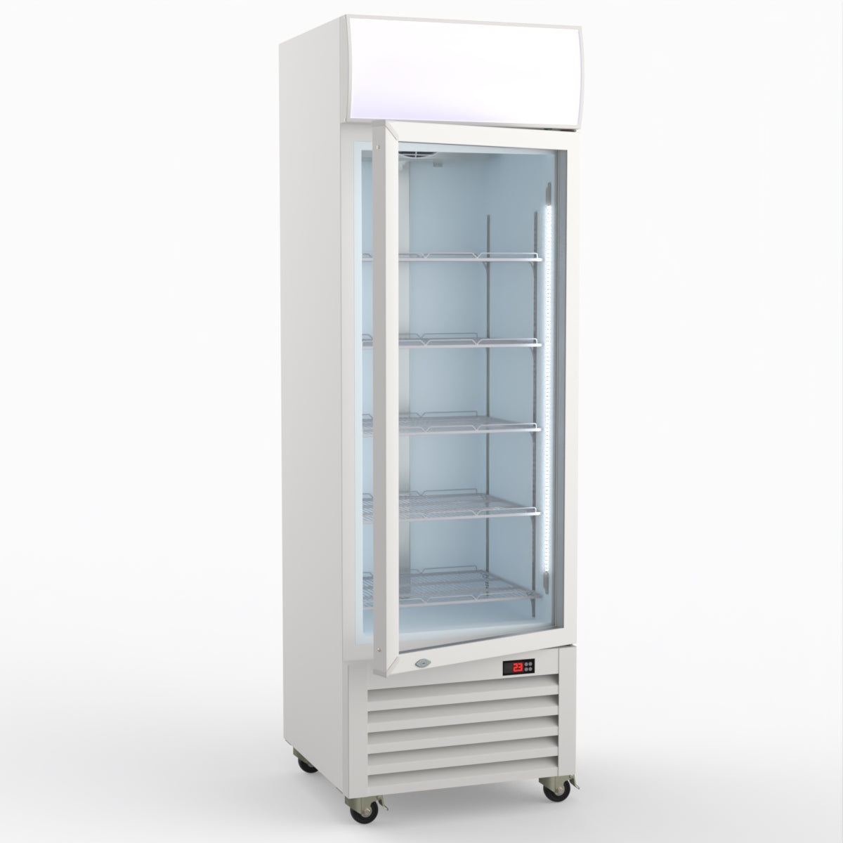 Thermaster Single Glass Door Colourbond Upright Drink Fridge - LG-370P