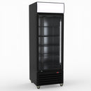 Thermaster 540L Single Glass Door Black Colourbond Upright Drink Fridge LG-540BP