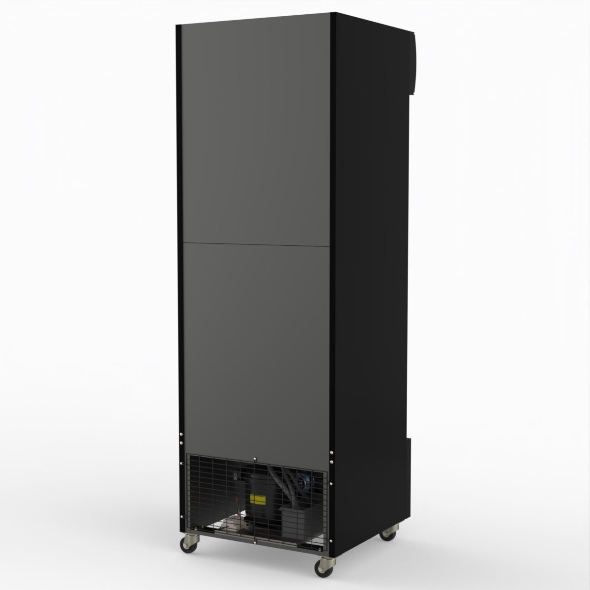 Thermaster 540L Single Glass Door Black Colourbond Upright Drink Fridge LG-540BP