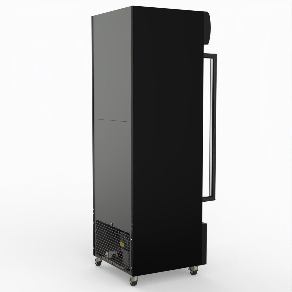 Thermaster 540L Single Glass Door Black Colourbond Upright Drink Fridge LG-540BP