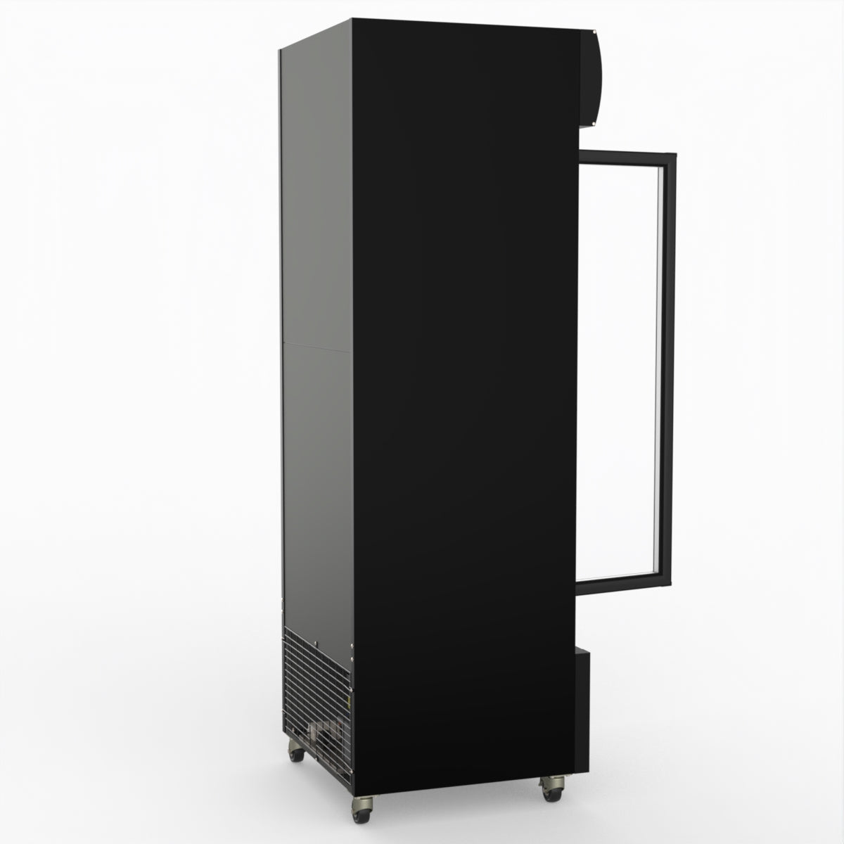 Thermaster 540L Single Glass Door Black Colourbond Upright Drink Fridge LG-540BP