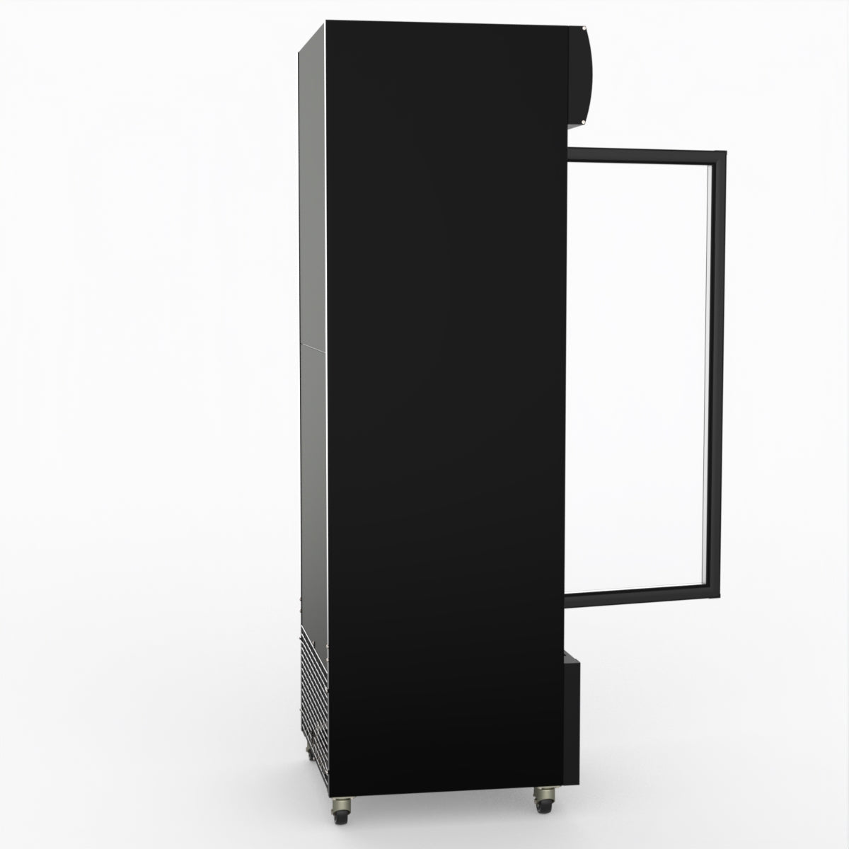 Thermaster 540L Single Glass Door Black Colourbond Upright Drink Fridge LG-540BP