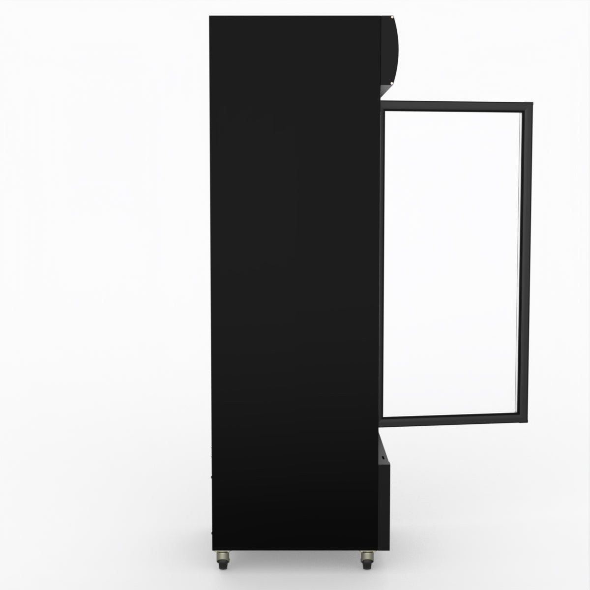 Thermaster 540L Single Glass Door Black Colourbond Upright Drink Fridge LG-540BP