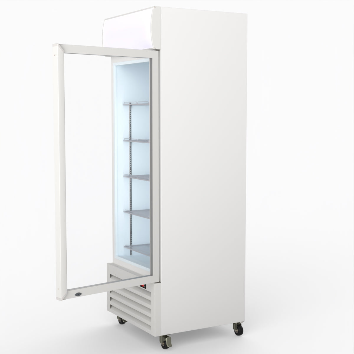 Thermaster 540L Single Glass Door Colourbond Upright Drink Fridge White LG-540P