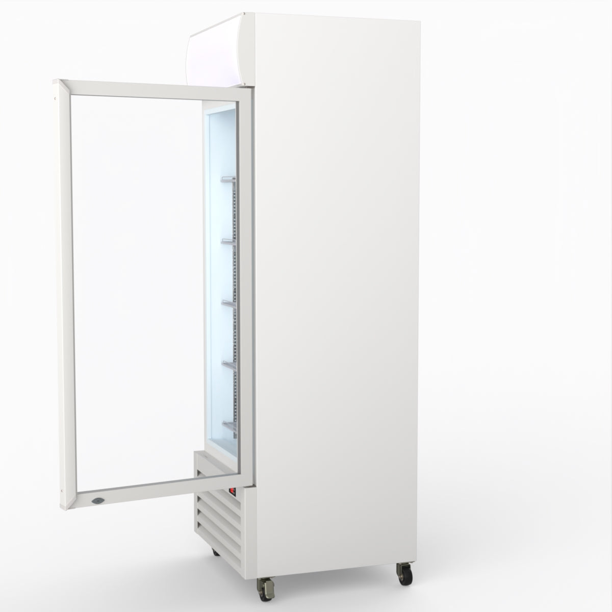 Thermaster 540L Single Glass Door Colourbond Upright Drink Fridge White LG-540P