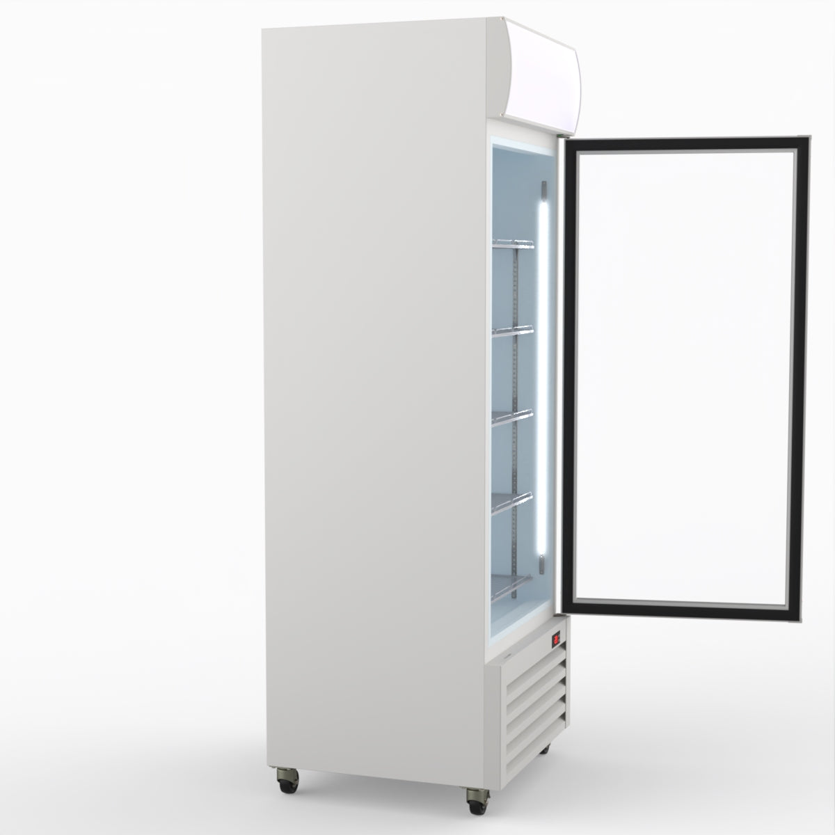 Thermaster 540L Single Glass Door Colourbond Upright Drink Fridge White LG-540P