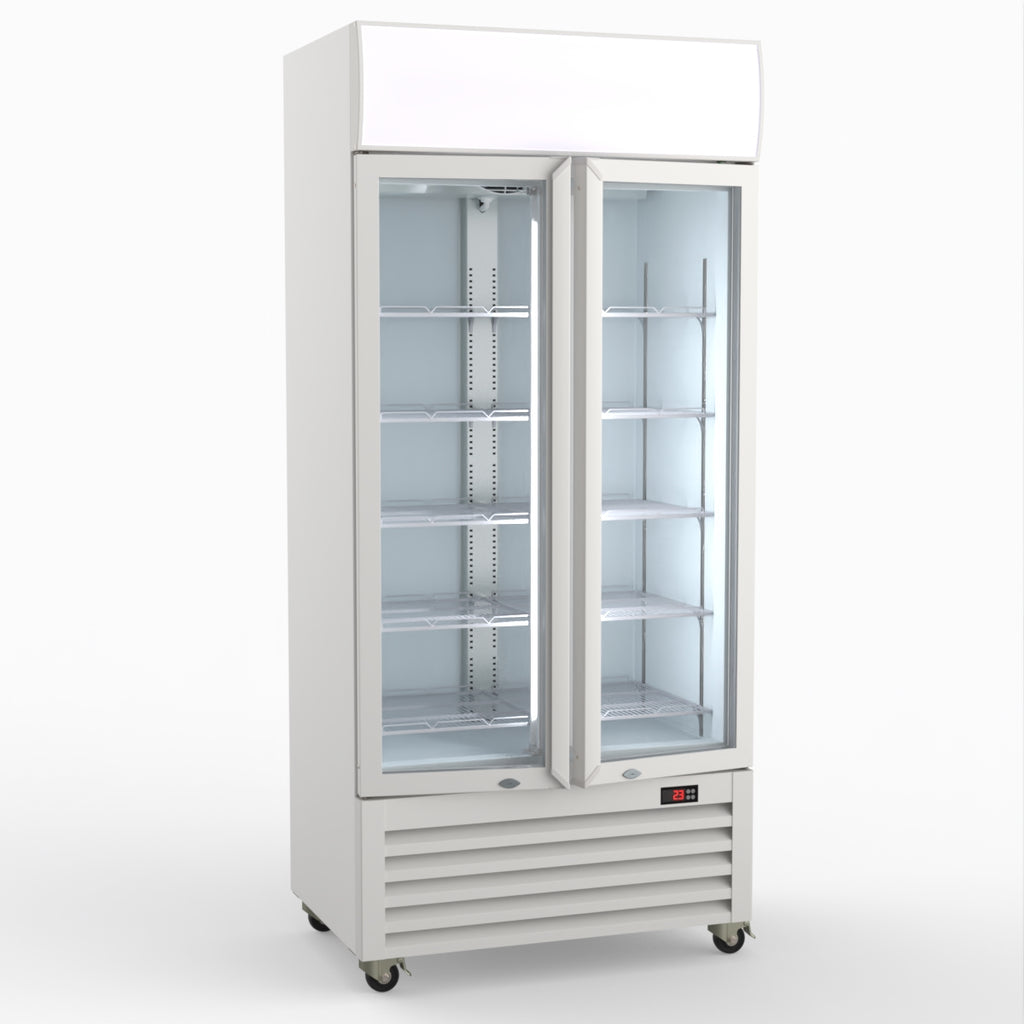 Thermaster 580L Double Glass Door Colourbond Upright Drink Fridge LG-580P