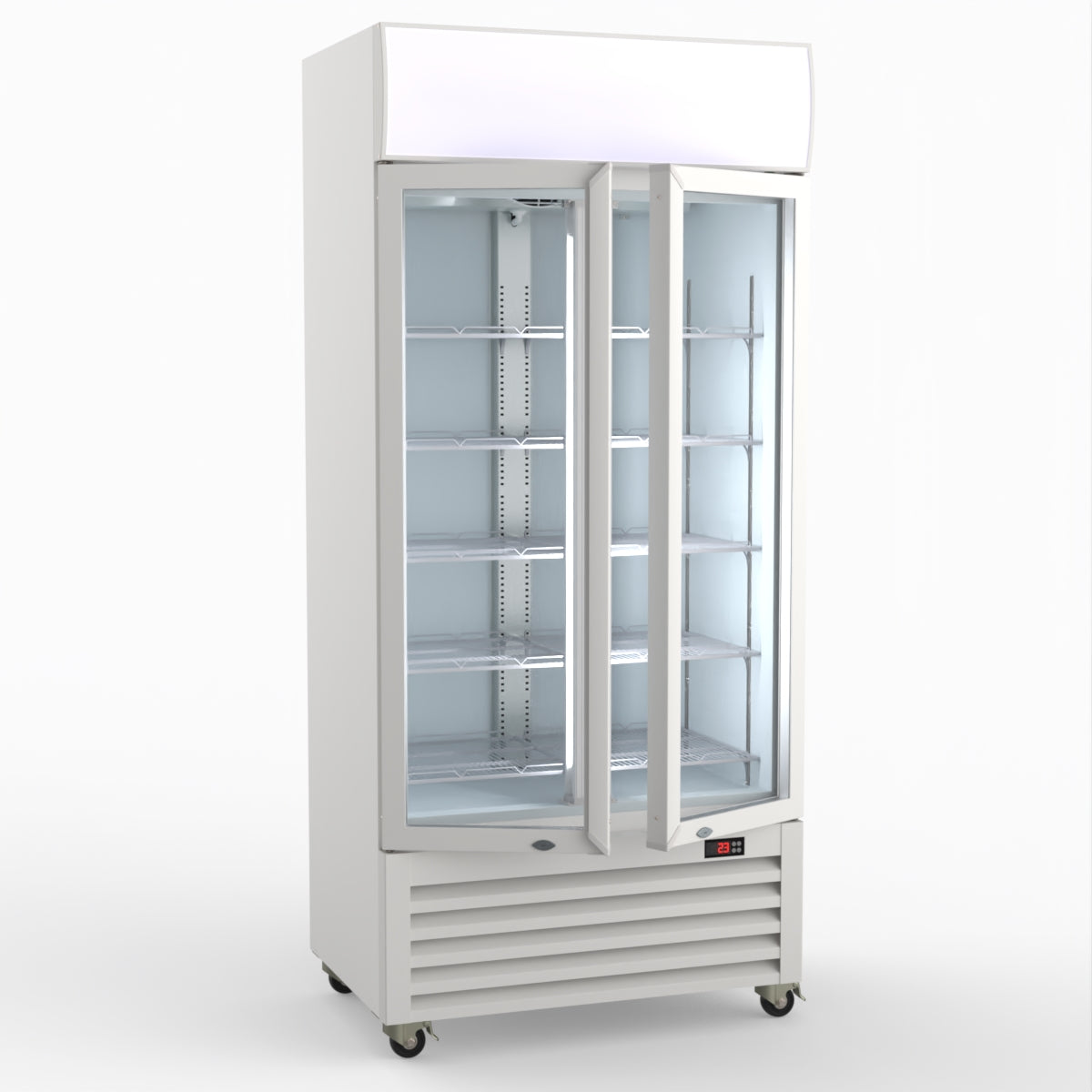 Thermaster 580L Double Glass Door Colourbond Upright Drink Fridge LG-580P