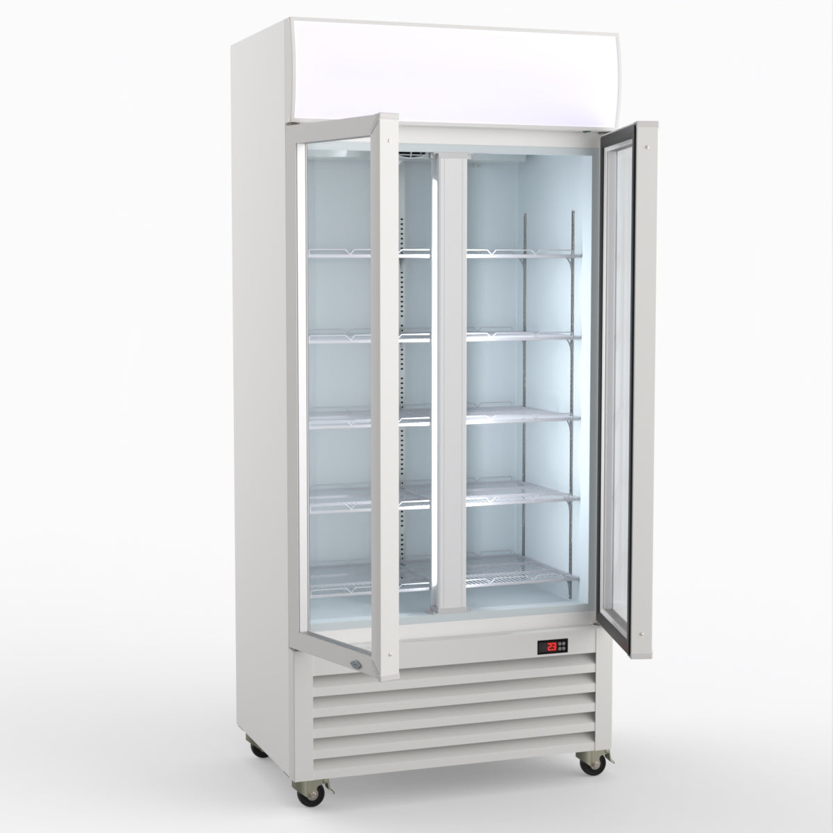 Thermaster 580L Double Glass Door Colourbond Upright Drink Fridge LG-580P