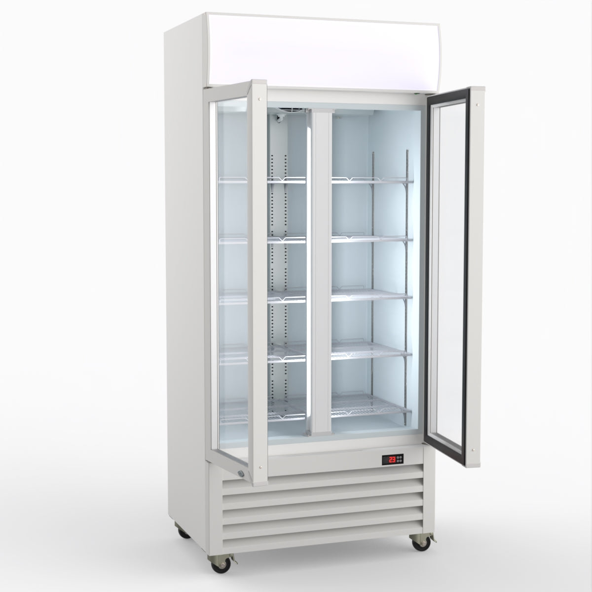 Thermaster 580L Double Glass Door Colourbond Upright Drink Fridge LG-580P