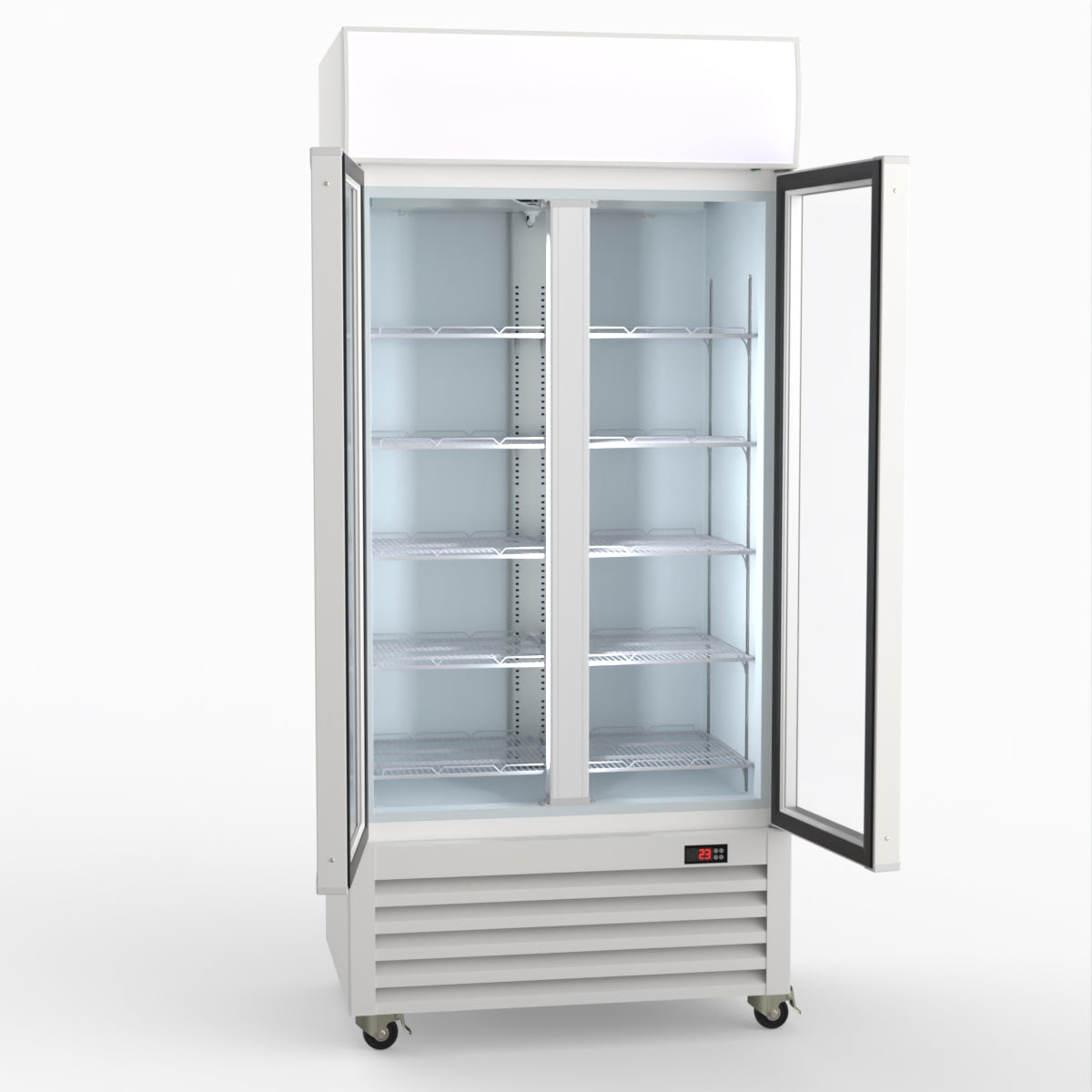 Thermaster 580L Double Glass Door Colourbond Upright Drink Fridge LG-580P