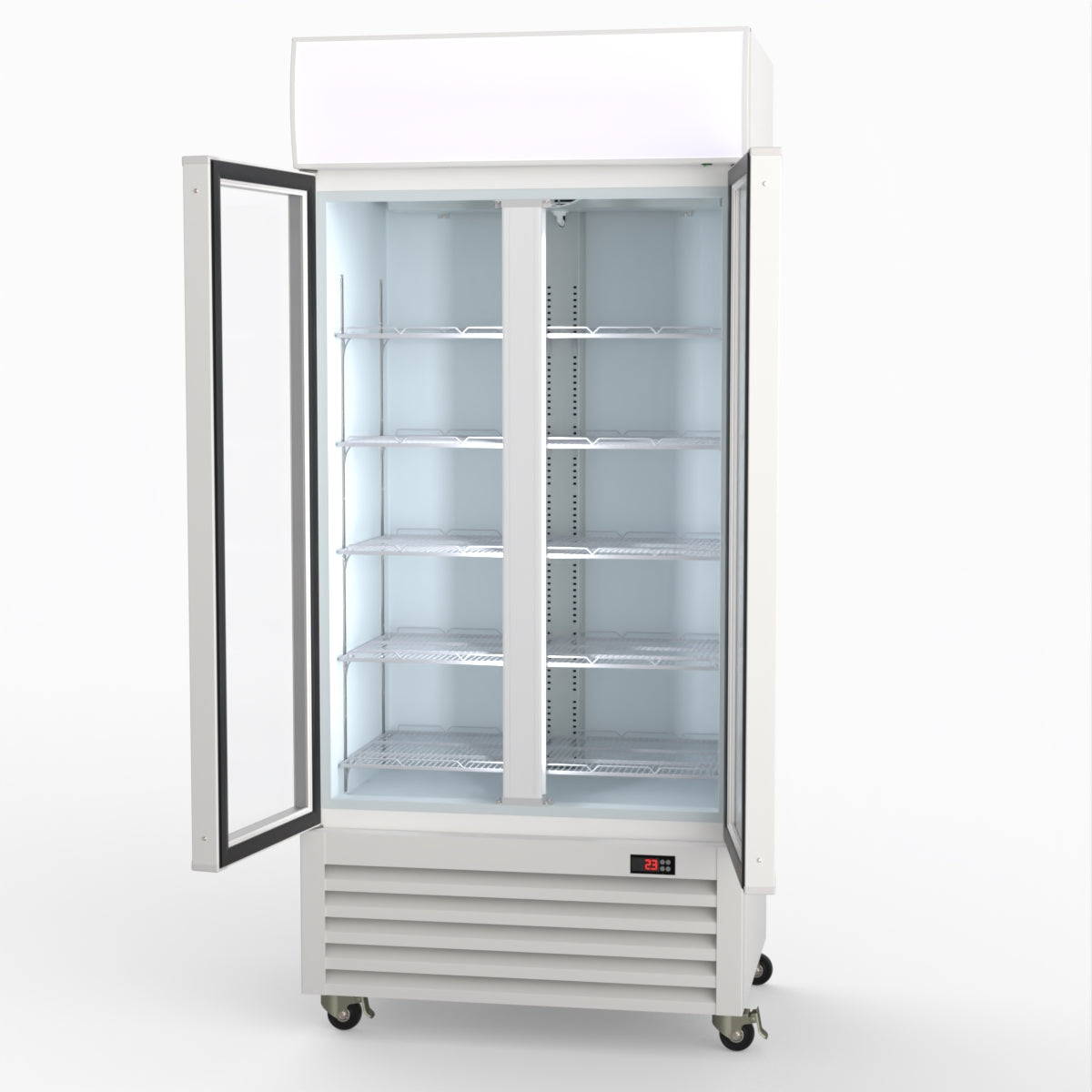 Thermaster 580L Double Glass Door Colourbond Upright Drink Fridge LG-580P