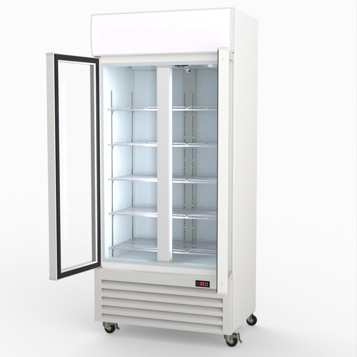 Thermaster 580L Double Glass Door Colourbond Upright Drink Fridge LG-580P