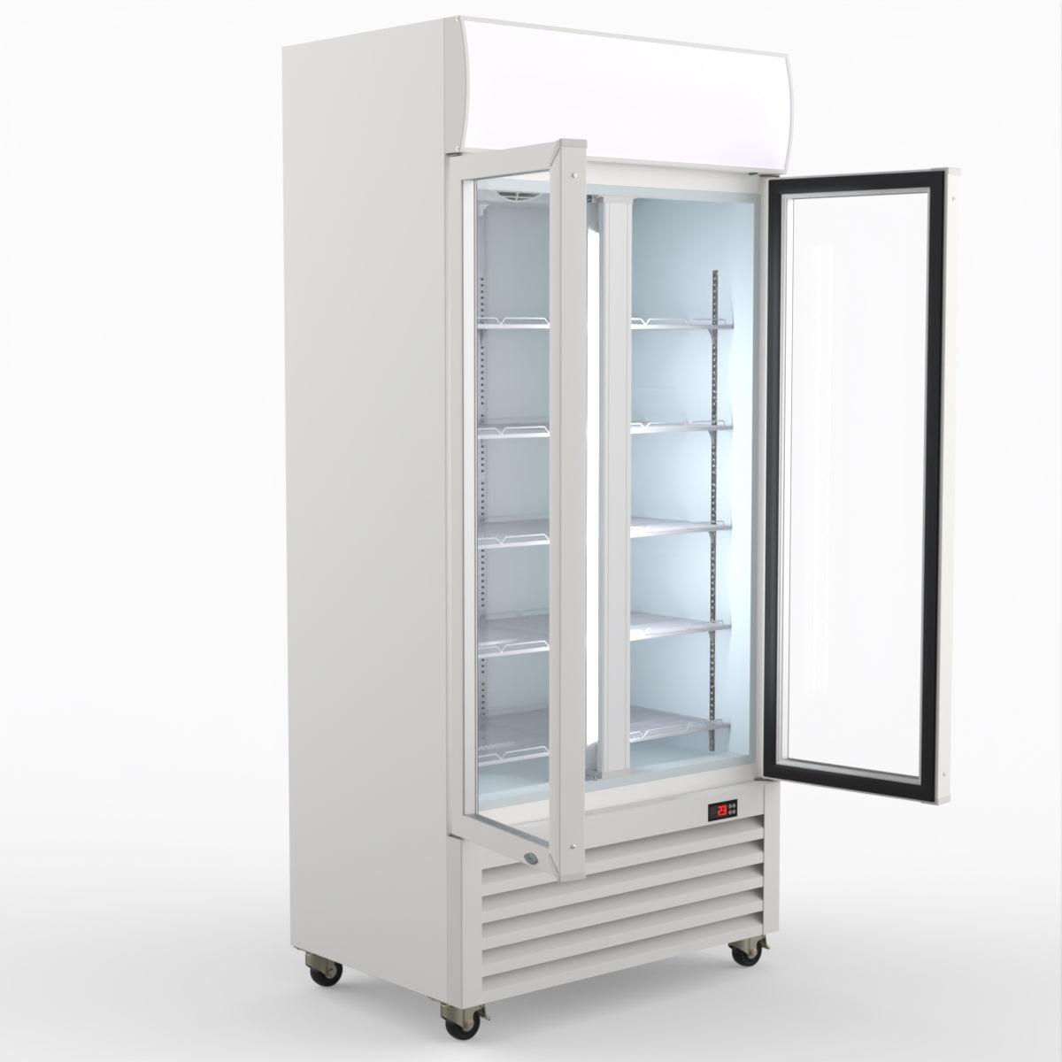 Thermaster 580L Double Glass Door Colourbond Upright Drink Fridge LG-580P