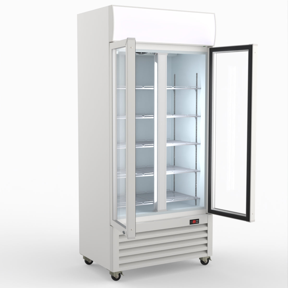 Thermaster 580L Double Glass Door Colourbond Upright Drink Fridge LG-580P