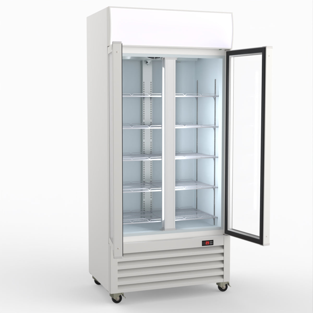 Thermaster 580L Double Glass Door Colourbond Upright Drink Fridge LG-580P
