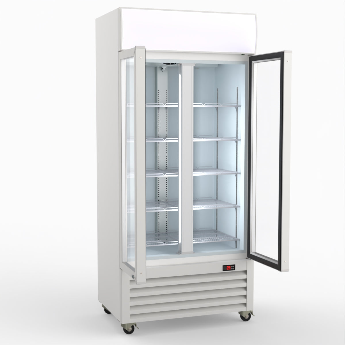 Thermaster 580L Double Glass Door Colourbond Upright Drink Fridge LG-580P
