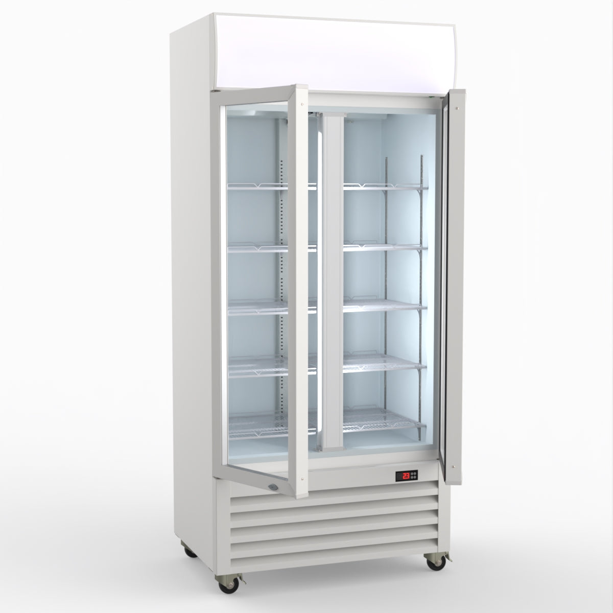 Thermaster 580L Double Glass Door Colourbond Upright Drink Fridge LG-580P