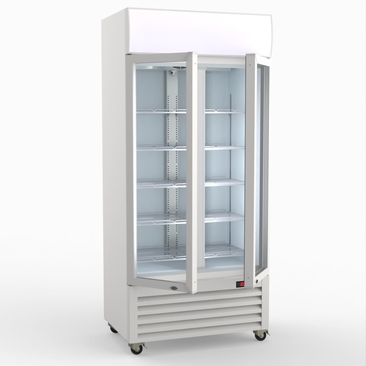 Thermaster 580L Double Glass Door Colourbond Upright Drink Fridge LG-580P