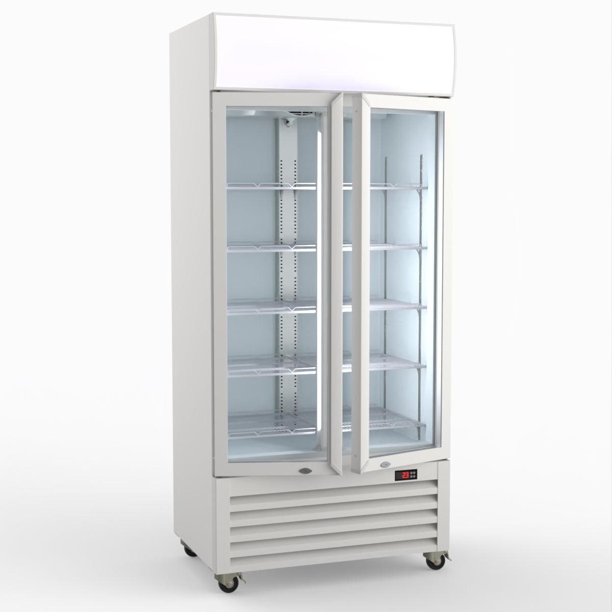 Thermaster 580L Double Glass Door Colourbond Upright Drink Fridge LG-580P