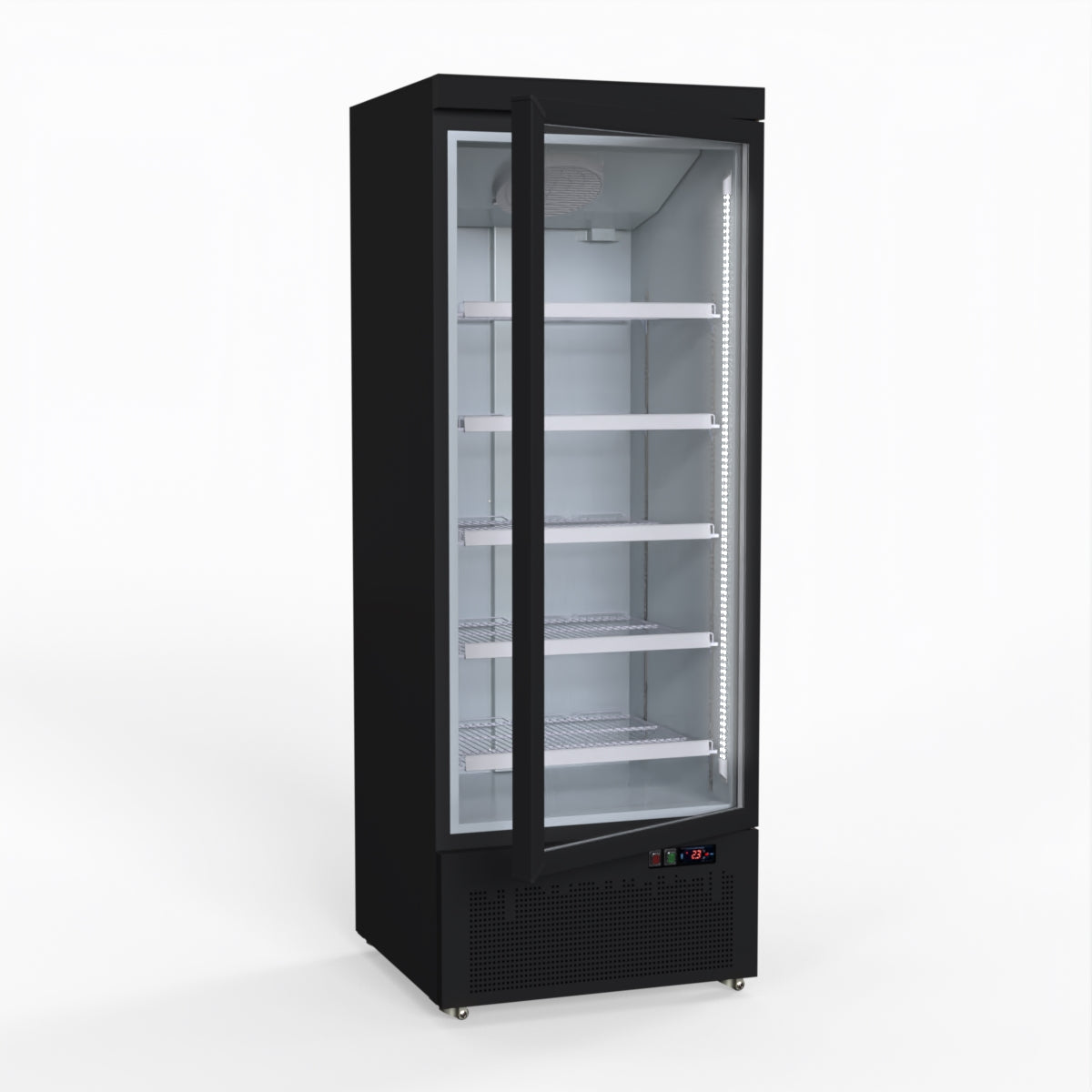 Thermaster Door Supermarket Fridge Black LG-600BGBM