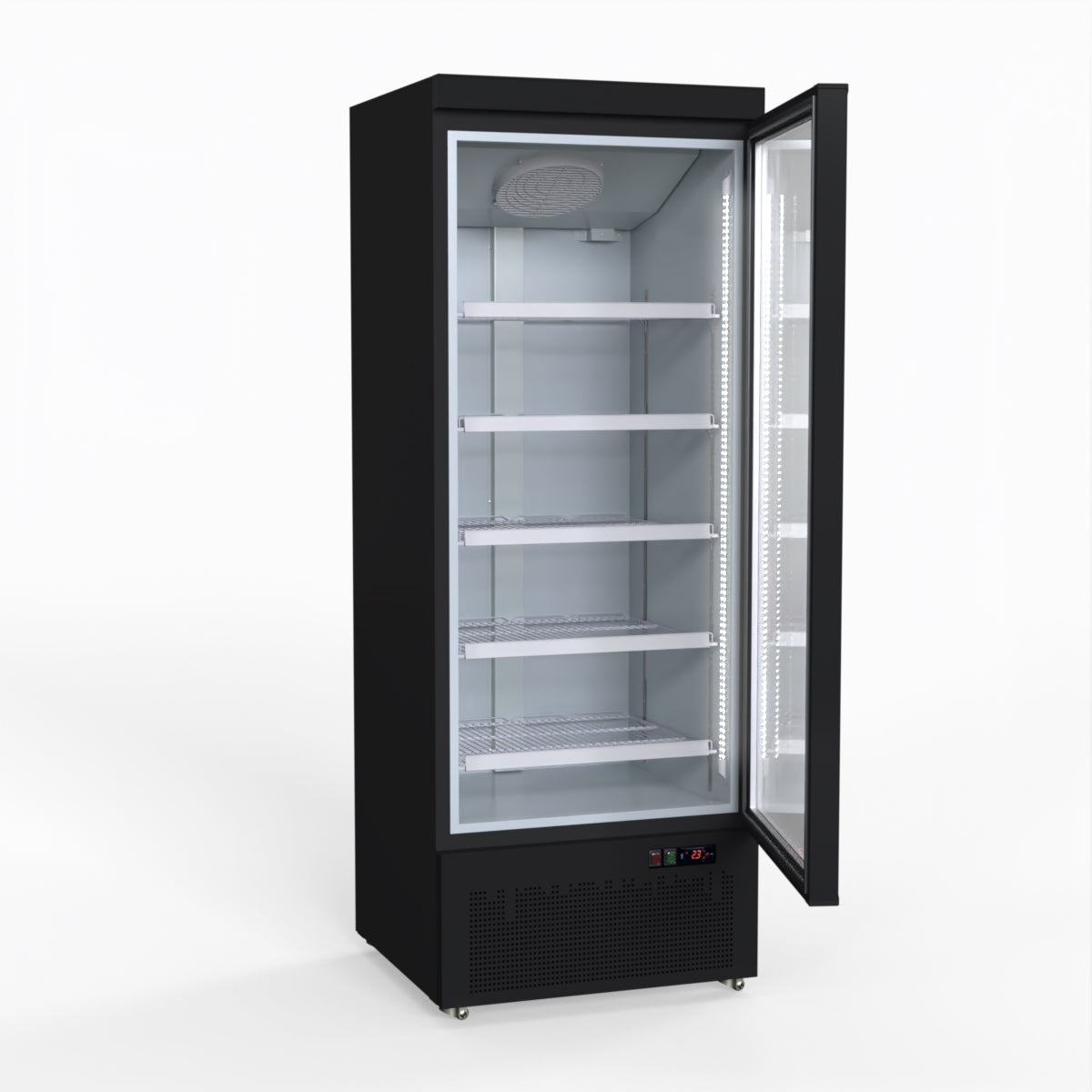 Thermaster Door Supermarket Fridge Black LG-600BGBM
