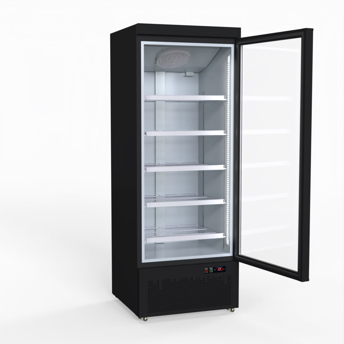 Thermaster Door Supermarket Fridge Black LG-600BGBM