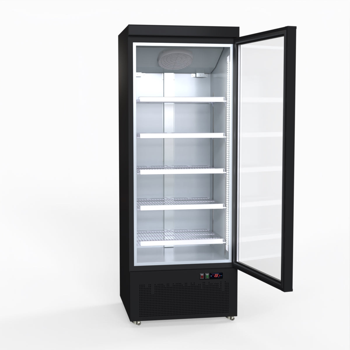 Thermaster Door Supermarket Fridge Black LG-600BGBM