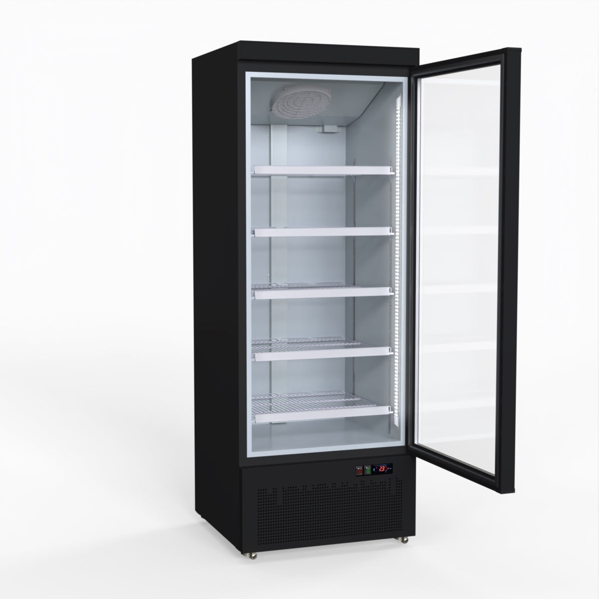 Thermaster Door Supermarket Fridge Black LG-600BGBM