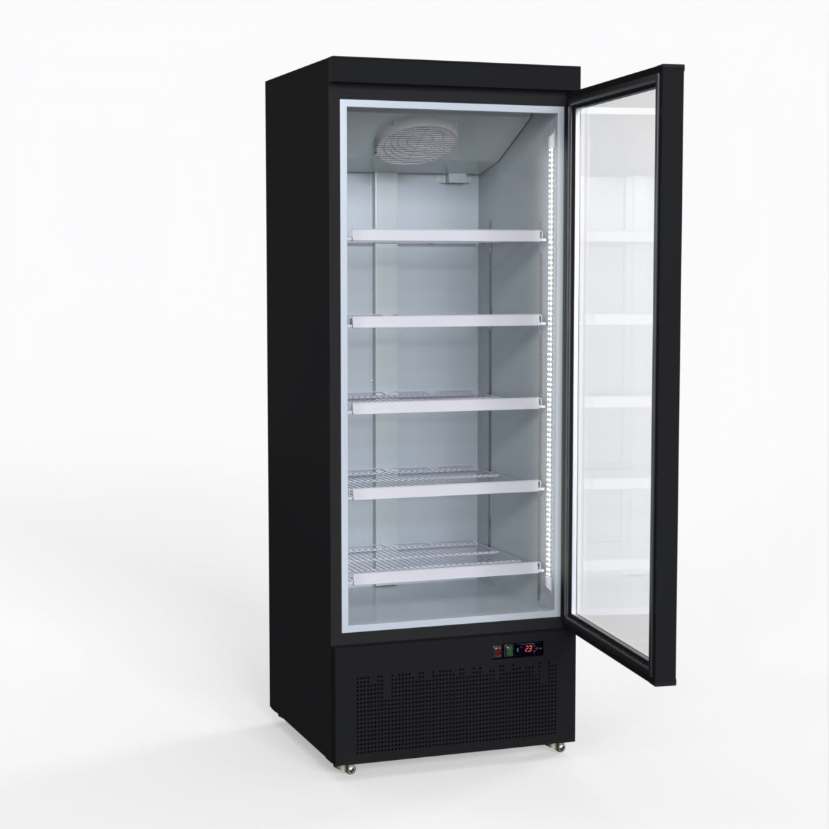 Thermaster Door Supermarket Fridge Black LG-600BGBM