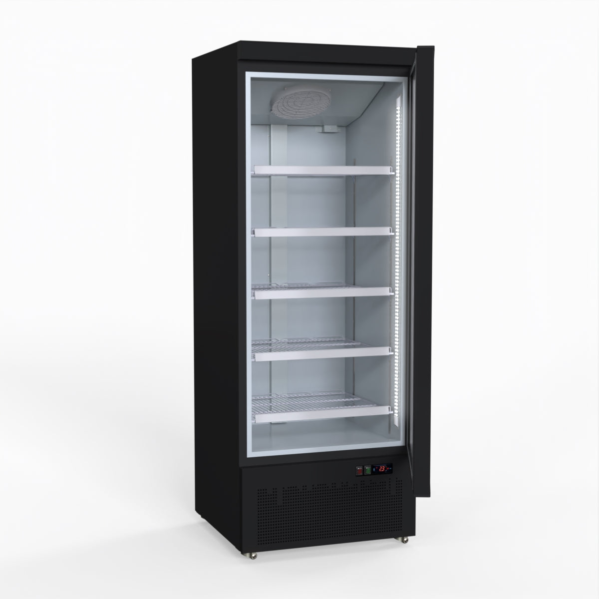 Thermaster Door Supermarket Fridge Black LG-600BGBM