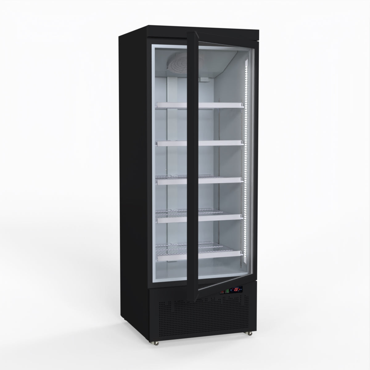 Thermaster Door Supermarket Fridge Black LG-600BGBM