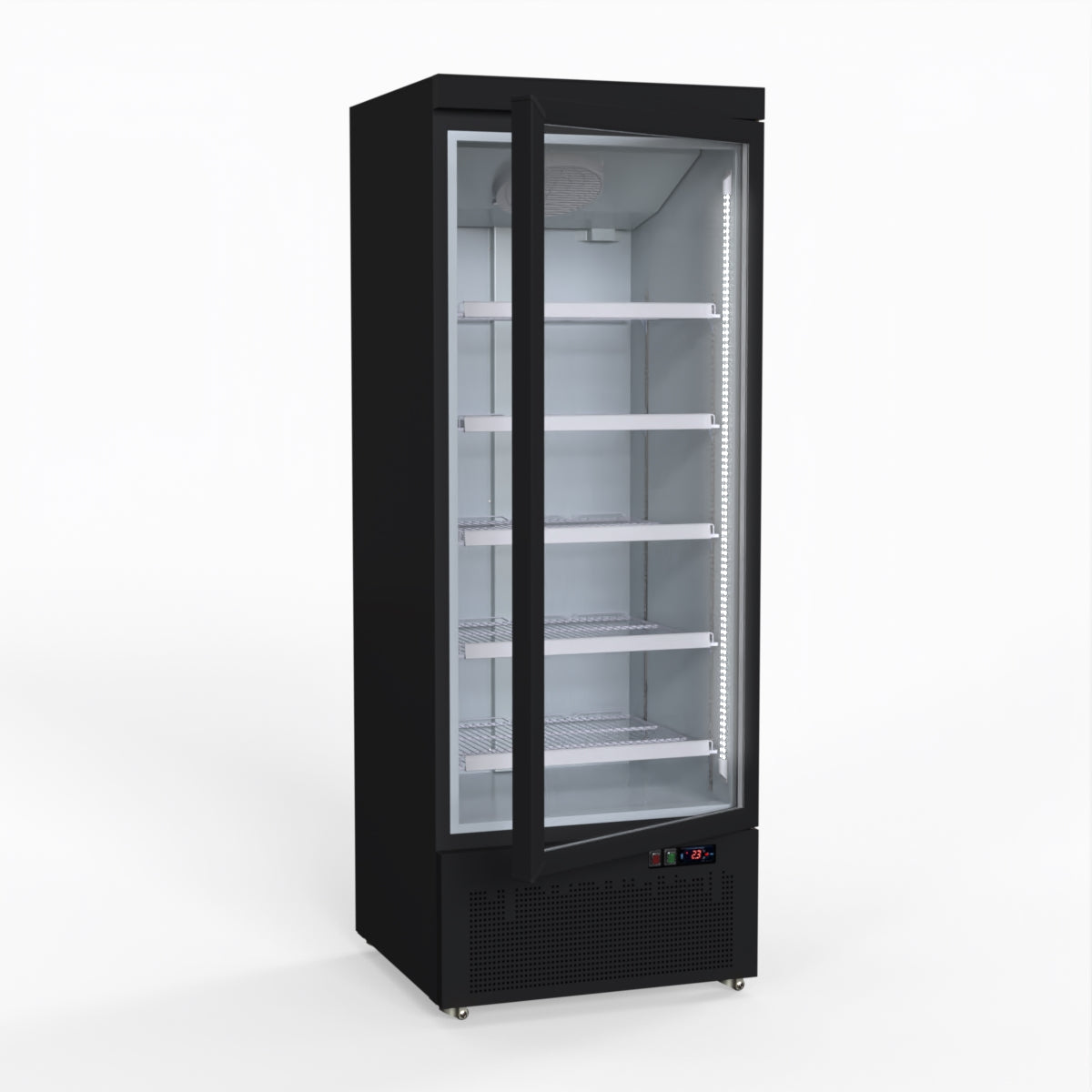 Thermaster Door Supermarket Fridge Black LG-600BGBM